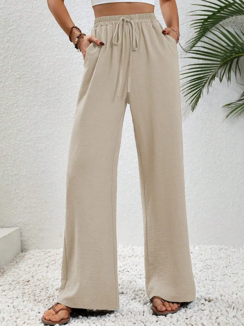 Wide Leg Drawstring Pants, image 17