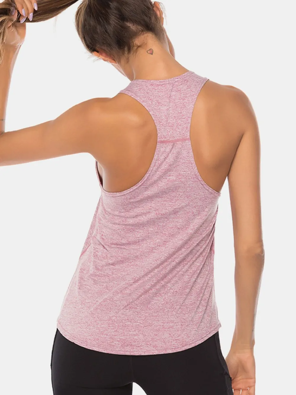 Full Size Scoop Neck Wide Strap Active Tank, image 16
