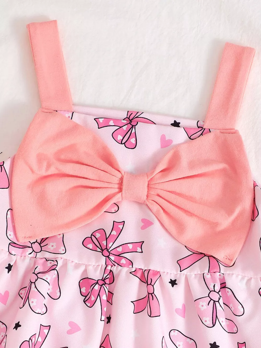 Children's Bow Front Printed Dress, image 4