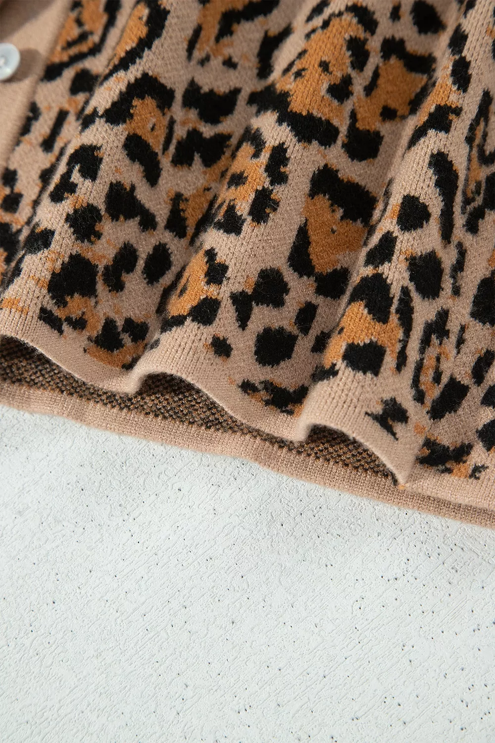 Leopard Print Button-Up Cardigan Long Sleeve Cardigans, image 14