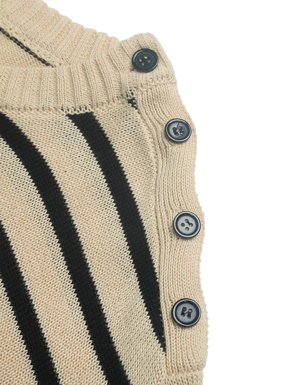Striped Round Neck Long Sleeve Knit Top, image 5