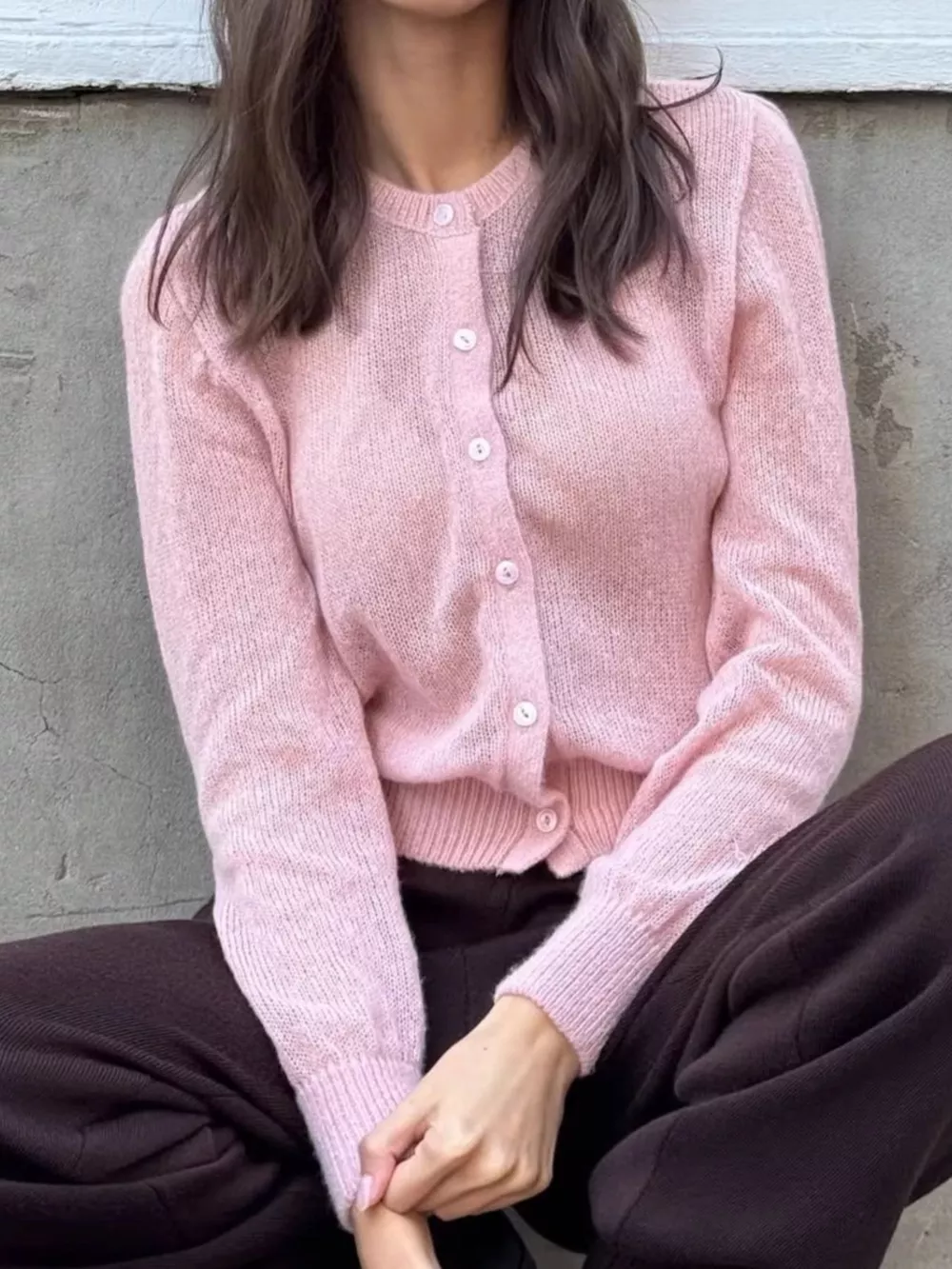 Button Up Long Sleeve Cardigan, image 3