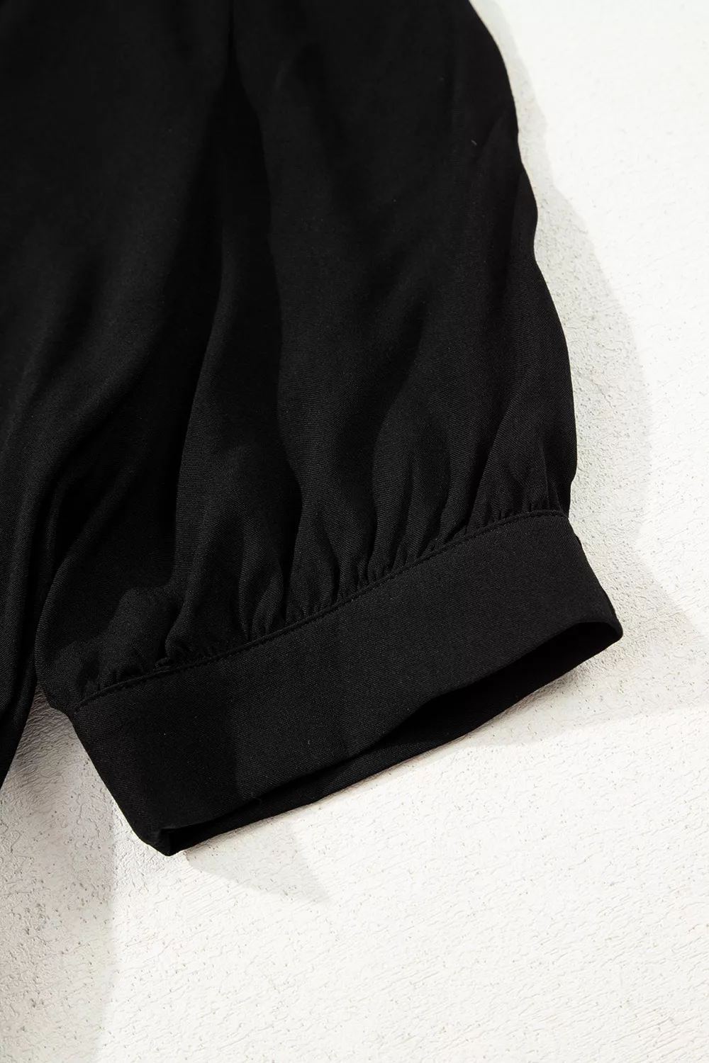 Hidden Buttons Short Sleeve Ruffle Tiered Long Flared Dress, image 10