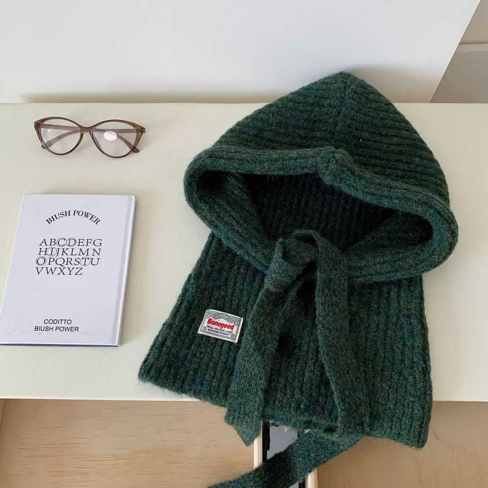 Knitted Winter Scarf Hat, image 7