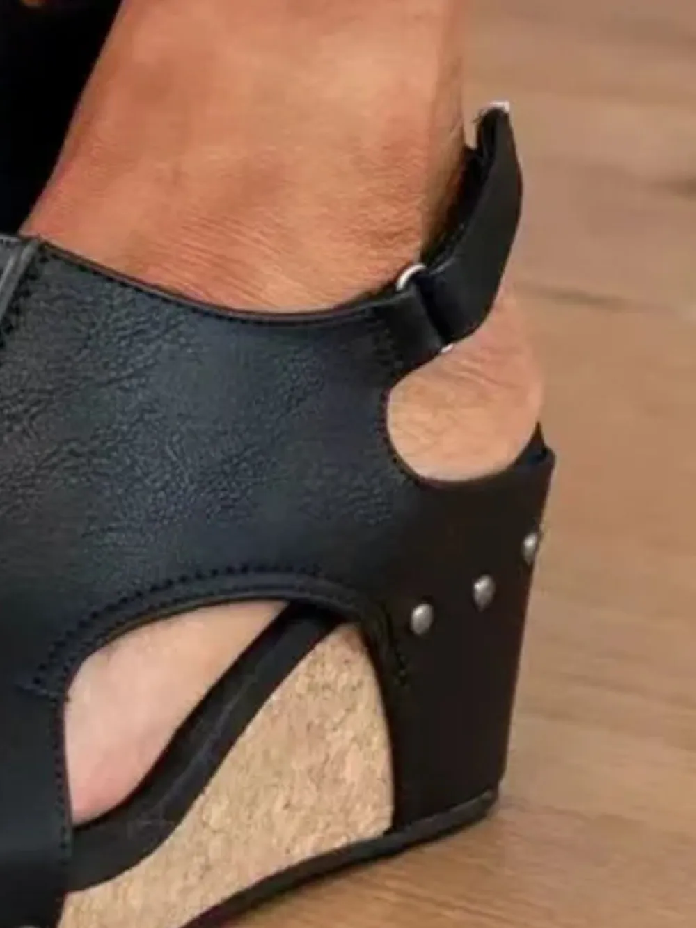Peep Toe Wedge Platform Sandals, image 2