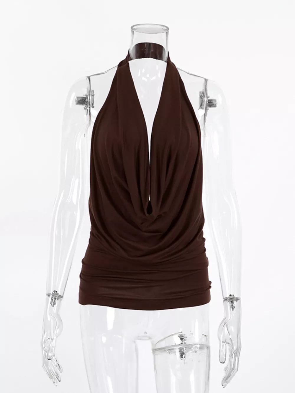 Backless Halter Cowl Neck Cami, image 7
