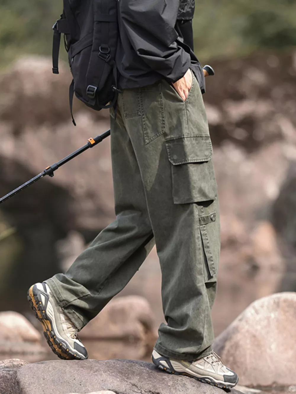 Men's Plus Size Relaxed Fit Cargo Pants, image 12