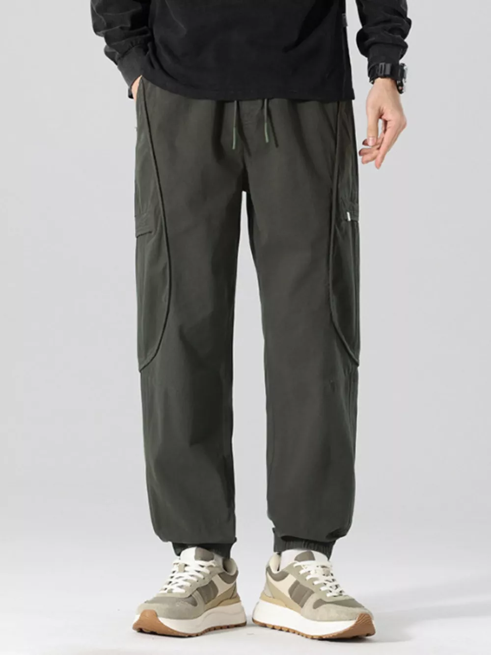 Men's Full Size Drawstring Loose Fit Joggers Plus Size, image 10