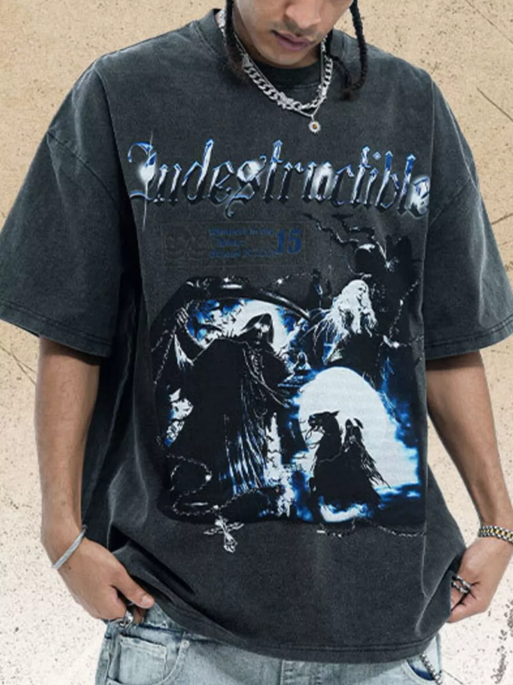 Men's Vintage Graphic Oversized T-Shirt, image 3