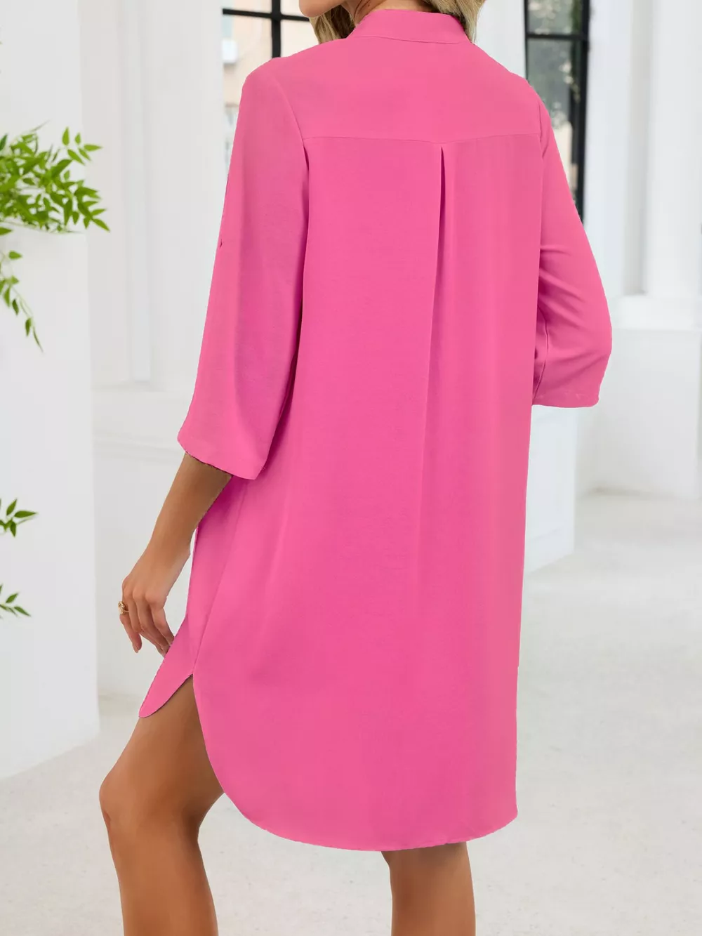 Casual Button-Down Shirt Dress, image 13