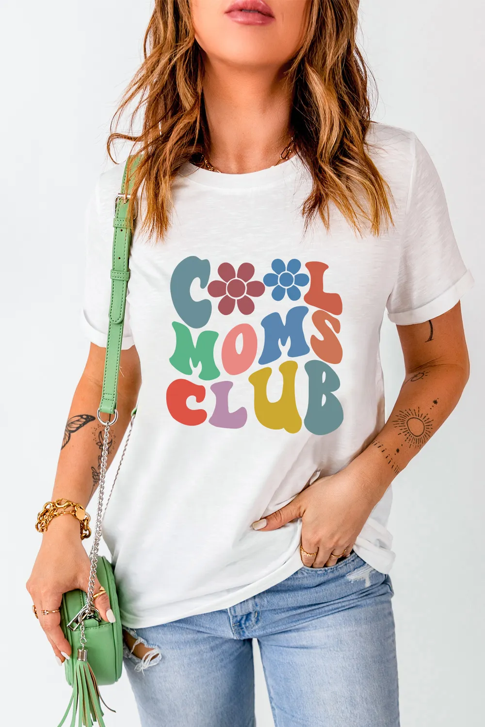COOL MOMS CLUB Round Neck Short Sleeve T-Shirt, image 4