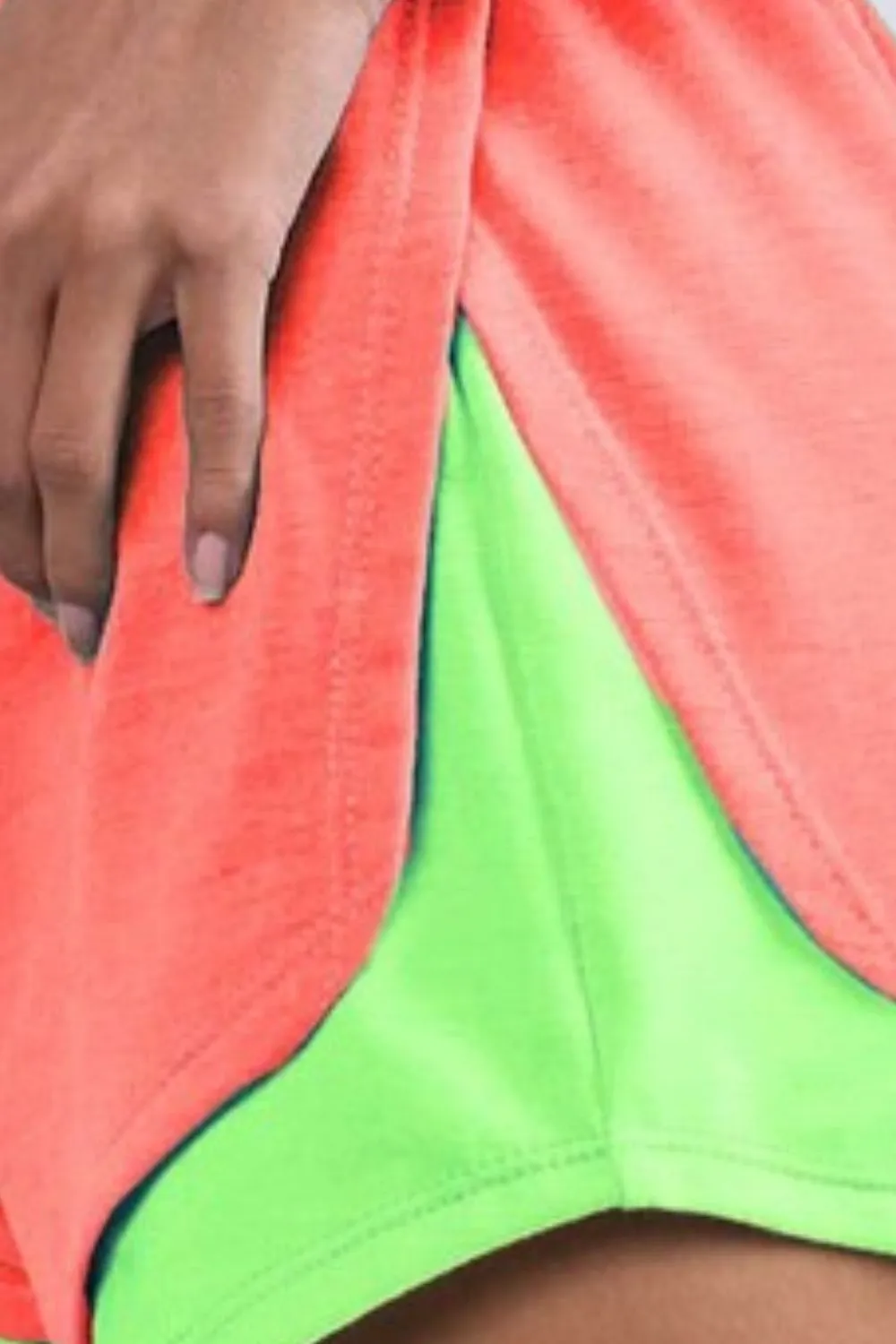 French Terry Knit Color Block with Sid Slit Shorts, image 3
