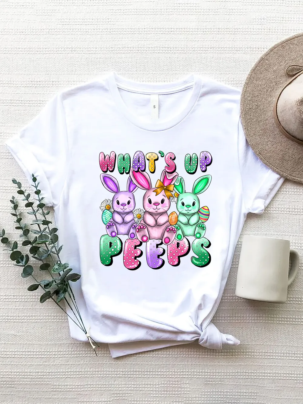 Graphic Round Neck Short Sleeve T-Shirt, image 8