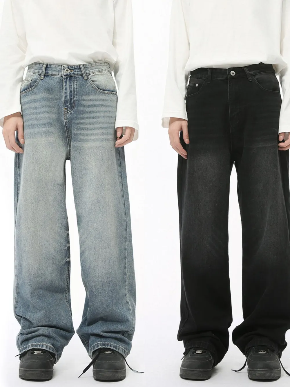 High Rise Wide Leg Casual Jeans, image 2