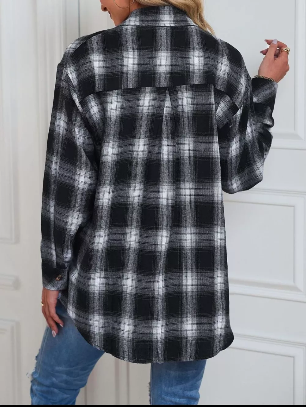 Casual Plaid Button Up Shirt, image 5