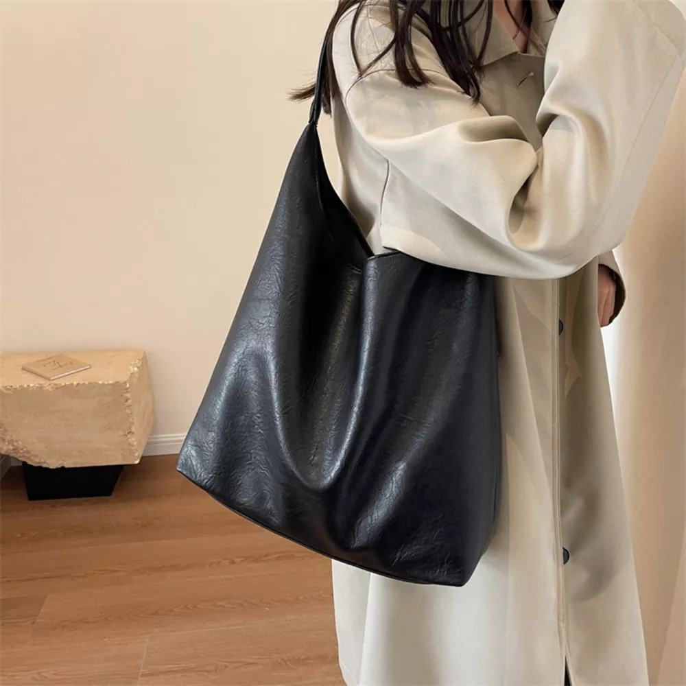 Lightweight Leather Tote Bag, image 4