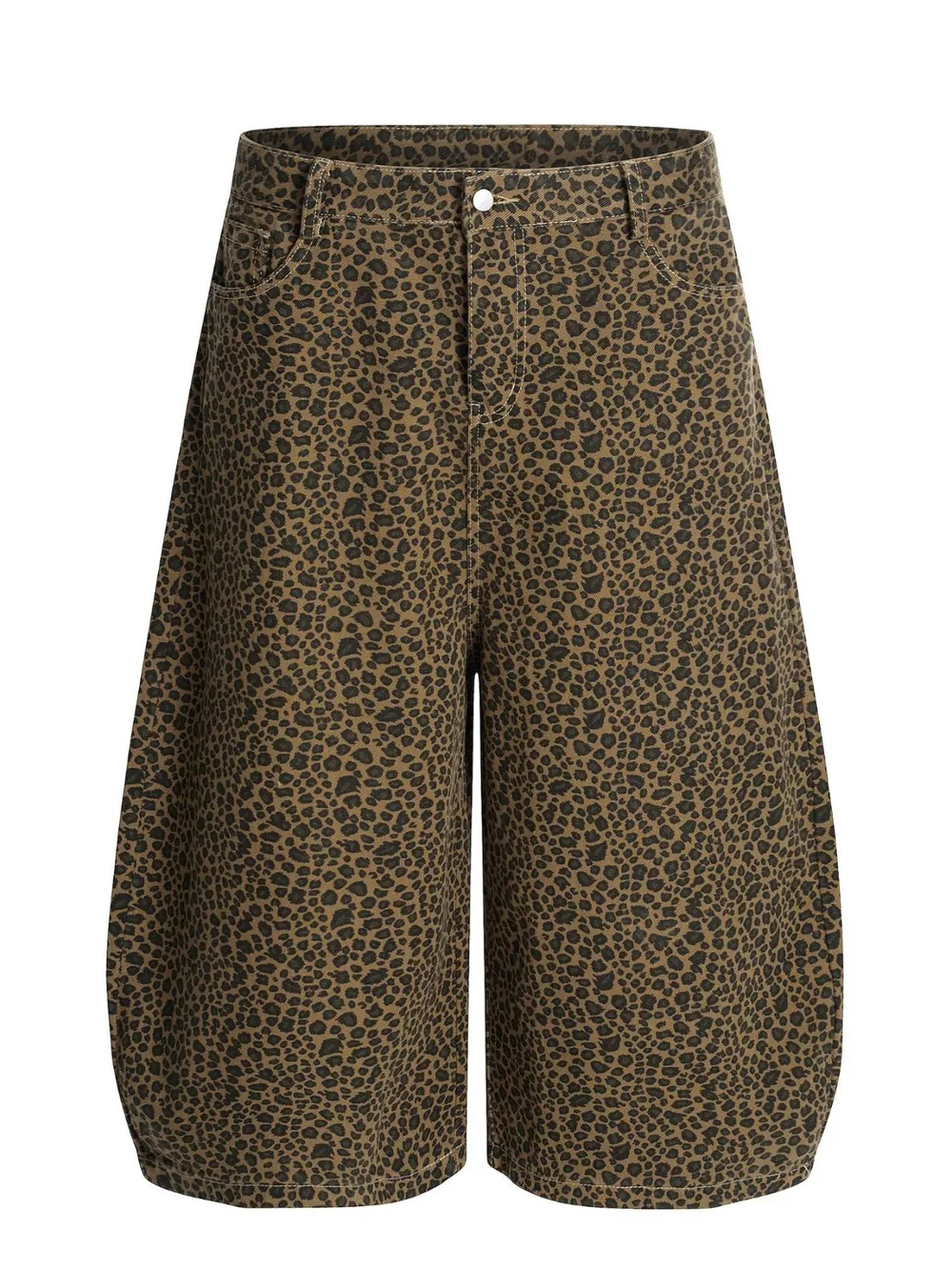 Men's Leopard Print Wide-Leg Capris, image 2