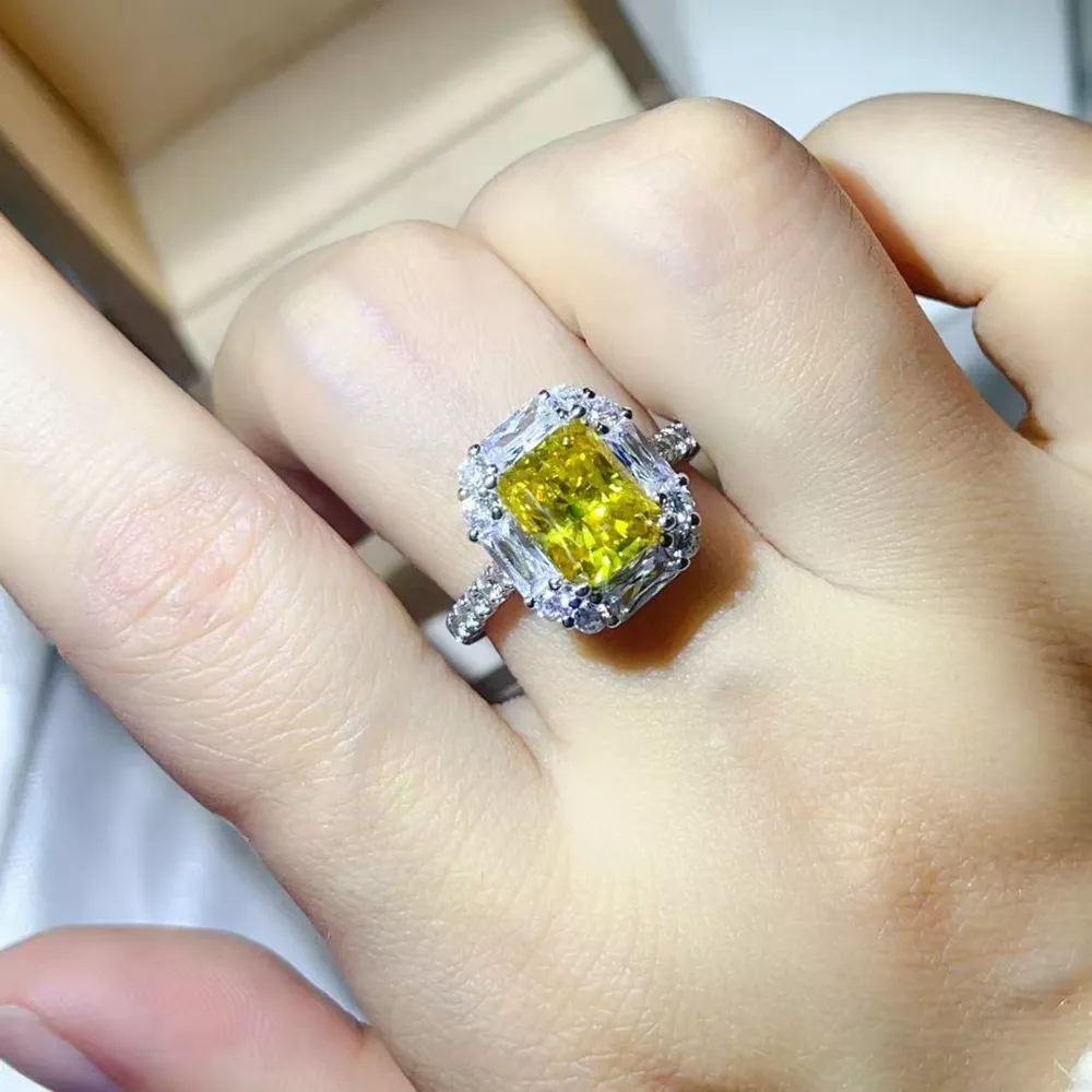 3 Carat Moissanite 925 Sterling Silver Ring, image 2
