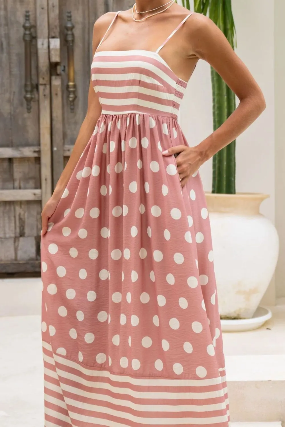 Polka Dot Square Neck Cami Dress, image 12