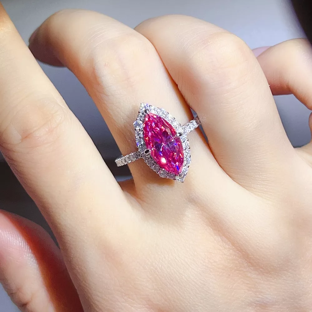 5 Carat 925 Sterling Silver Moissanite Ring, image 4
