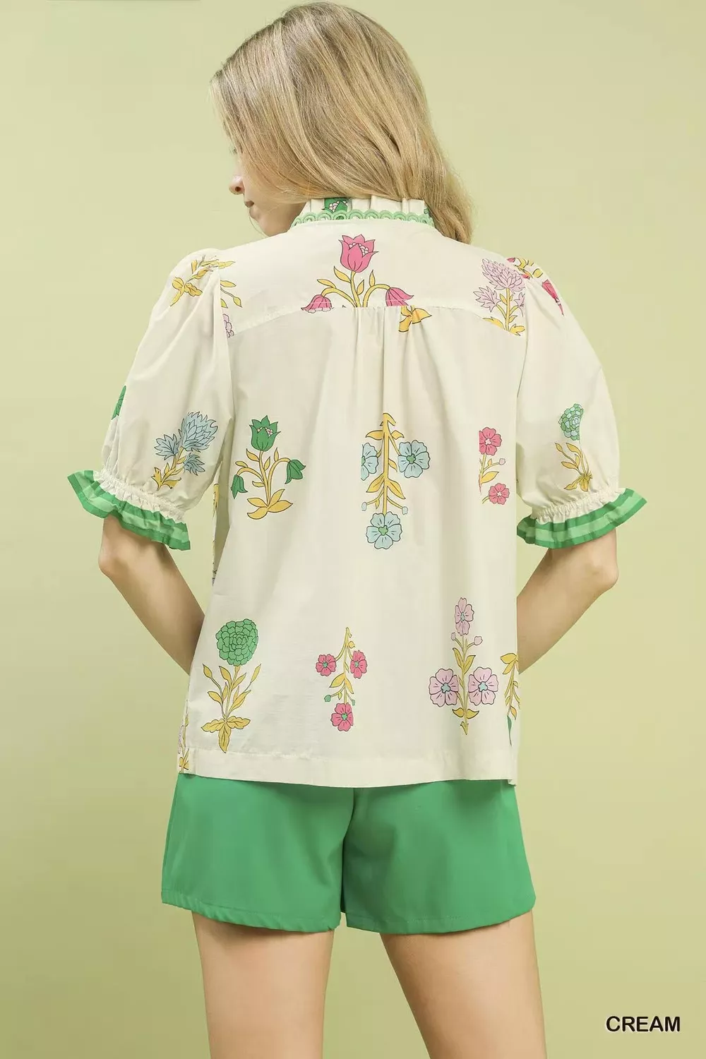 Petal Parade Print Button-Down Blouse, image 4