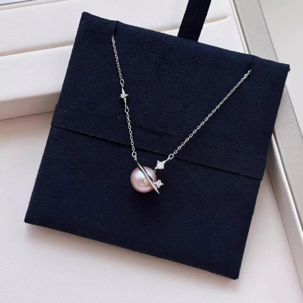 Planet Pearl Pendant Necklace, image 8