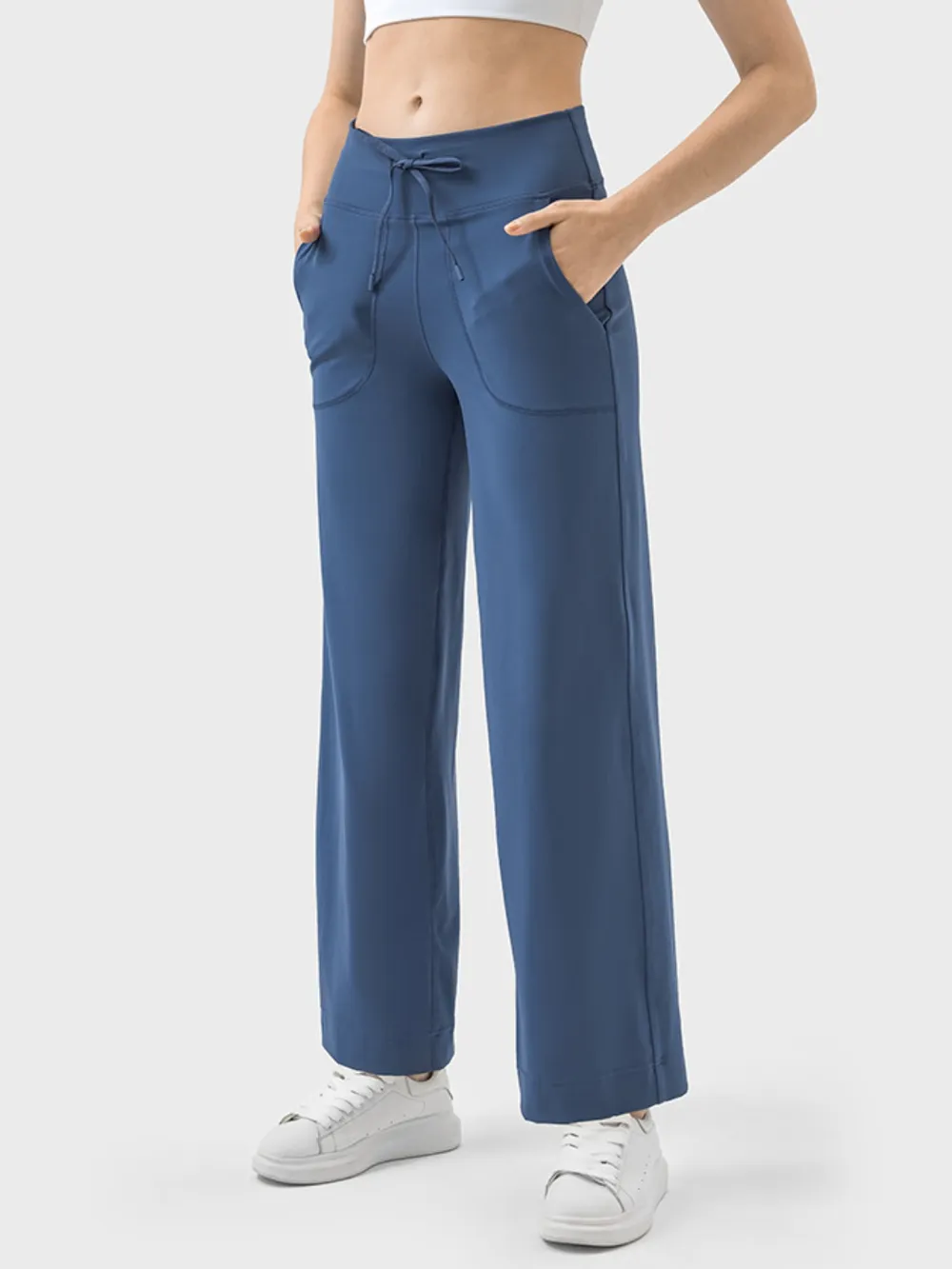 Drawstring Active Pants with Pockets, image 6
