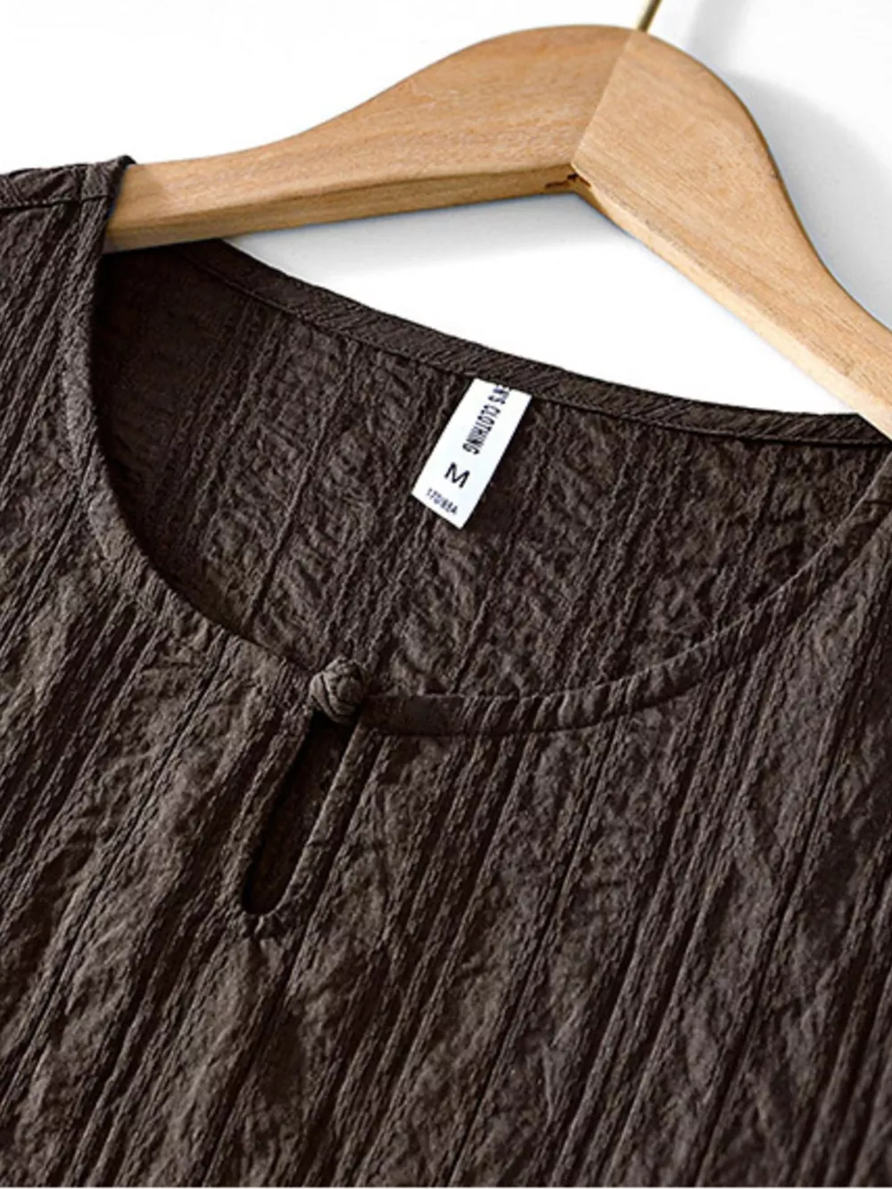 Men's Plus Size Textured Short Sleeve Blouse, image 5