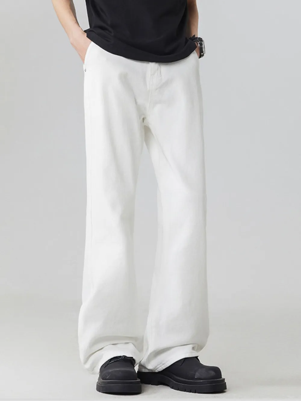 Men's Full Size Round Neck Short Sleeve Jeans Plus Size, image 2