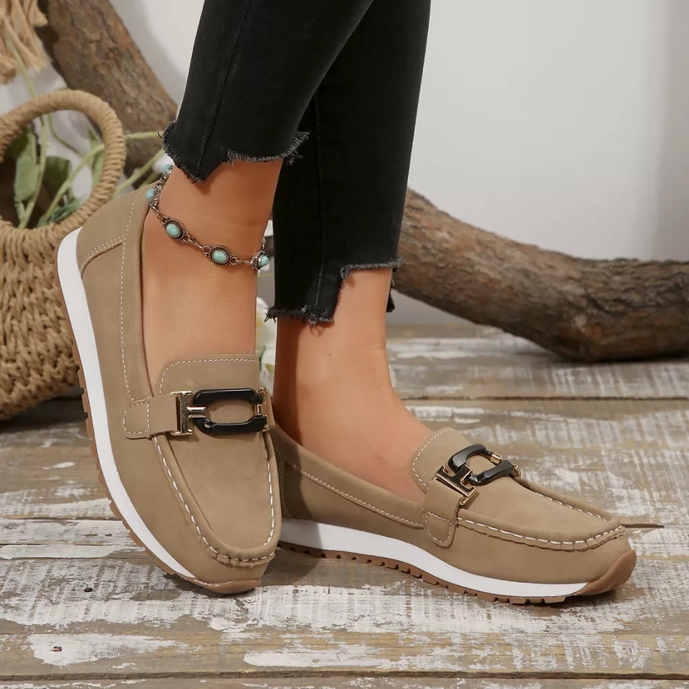 Buckle Decor Casual Slip-Ons, image 8