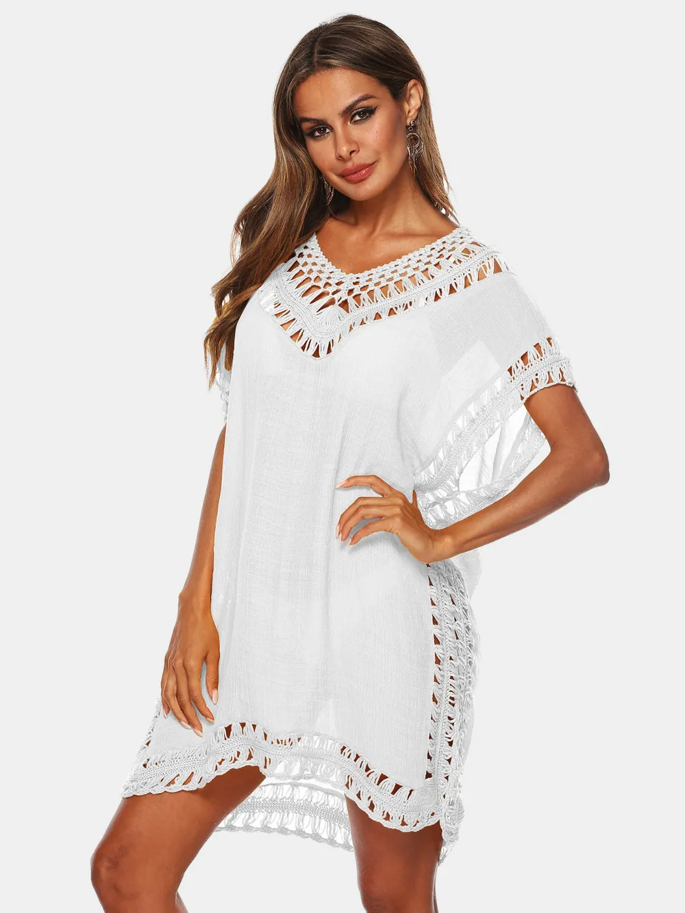 Cutout V-Neck Short Sleeve Cover-Up, image 8