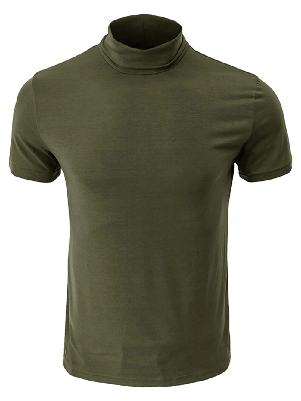 Men's Full Size Mock Neck Short Sleeve T-Shirt Plus Size, image 3