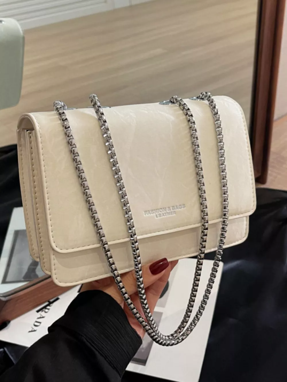 Texture Chain Shoulder Bag, image 5