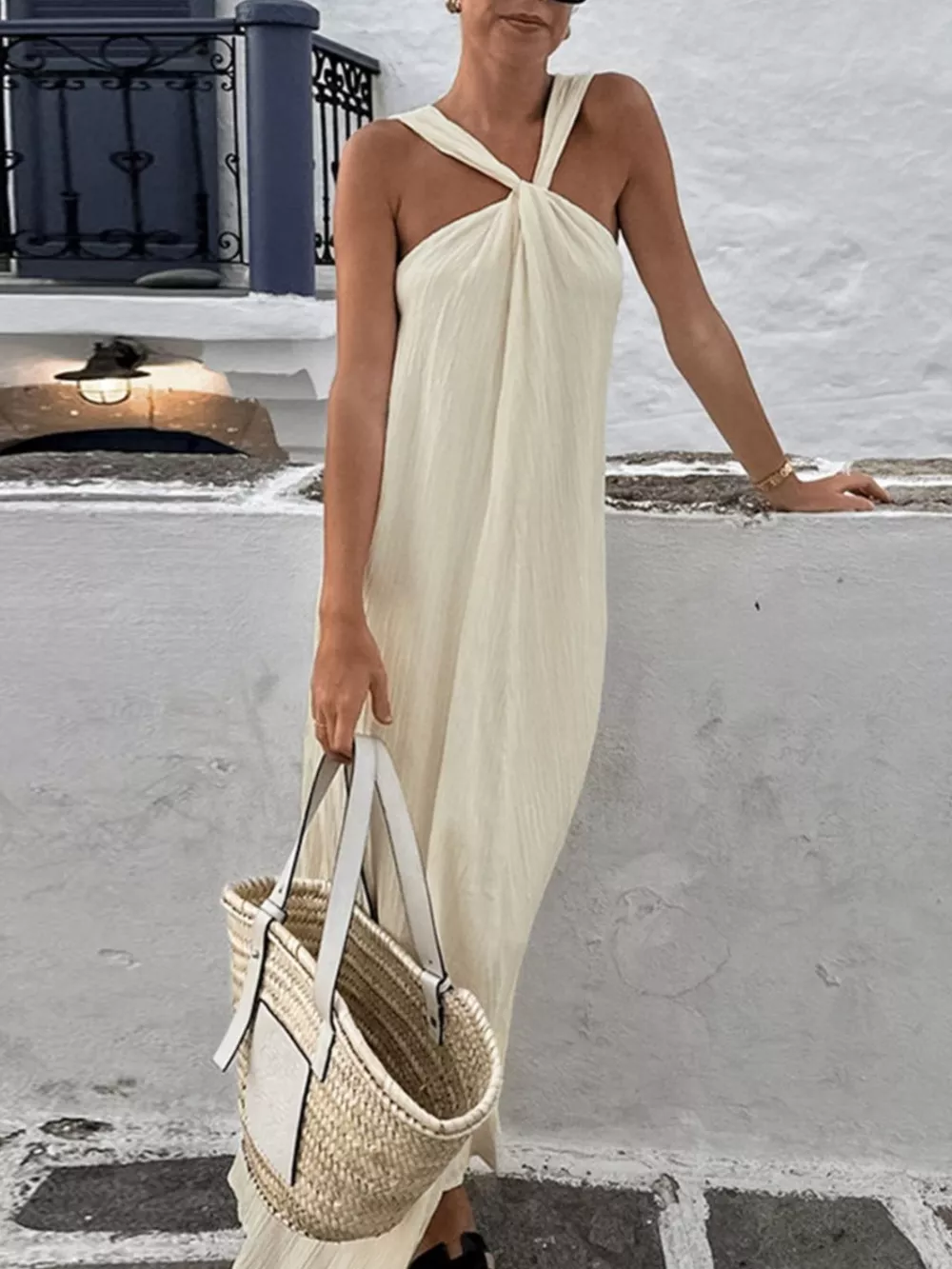Halter Neck Flowy Maxi Dress, image 7