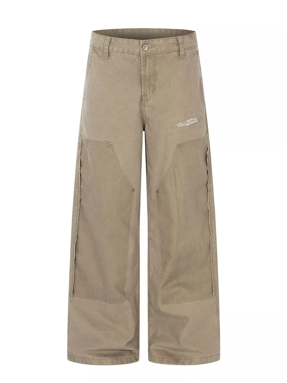 Men's Patchwork Wide-Leg Cargo Pants, image 4