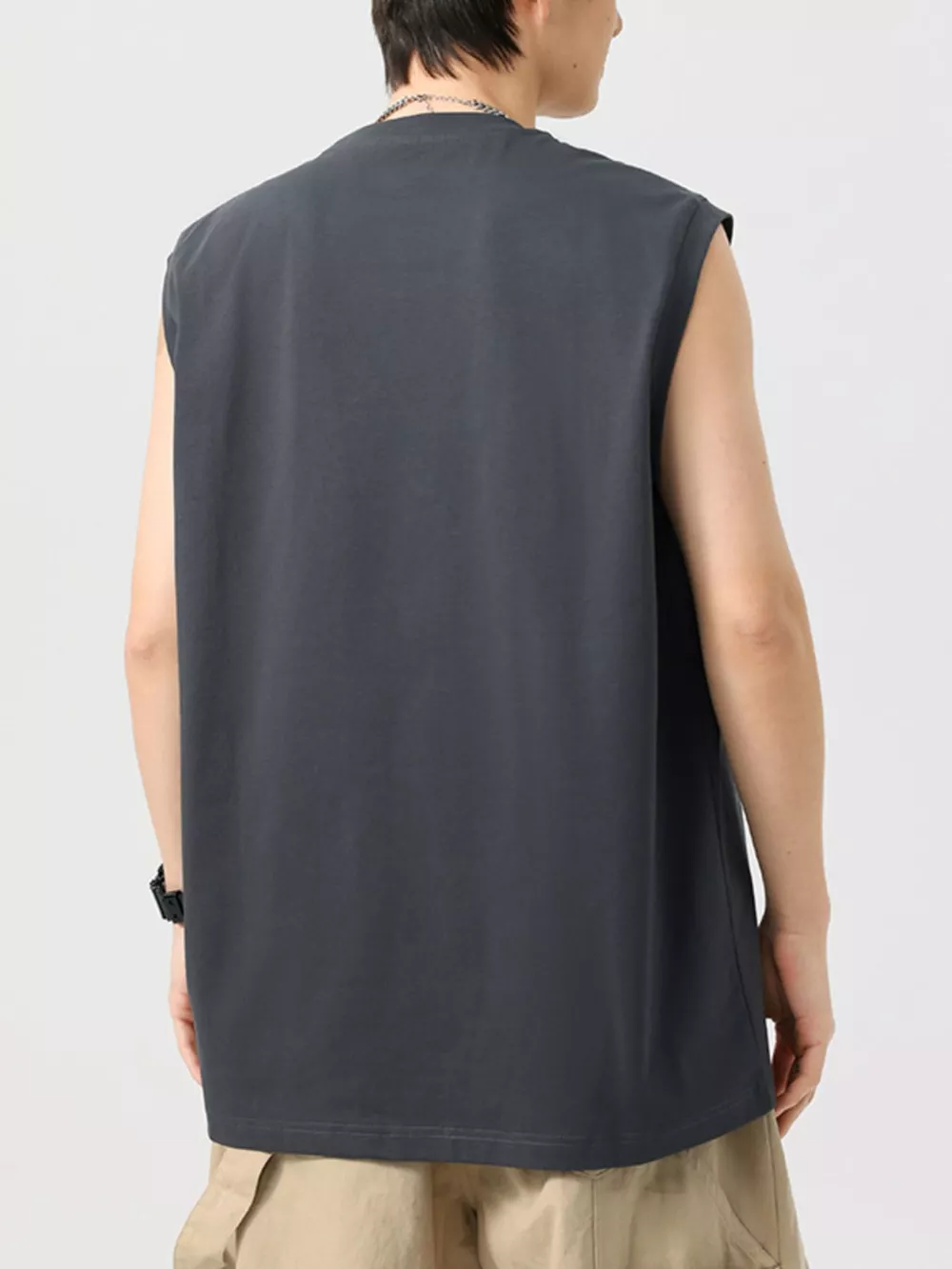Men's Plus Size Round Neck Tank, image 10