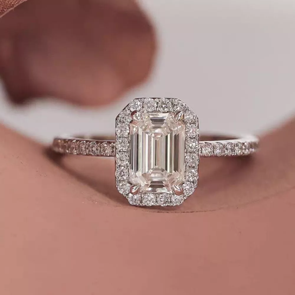 1 Carat Moissanite 925 Sterling Silver Ring, image 5