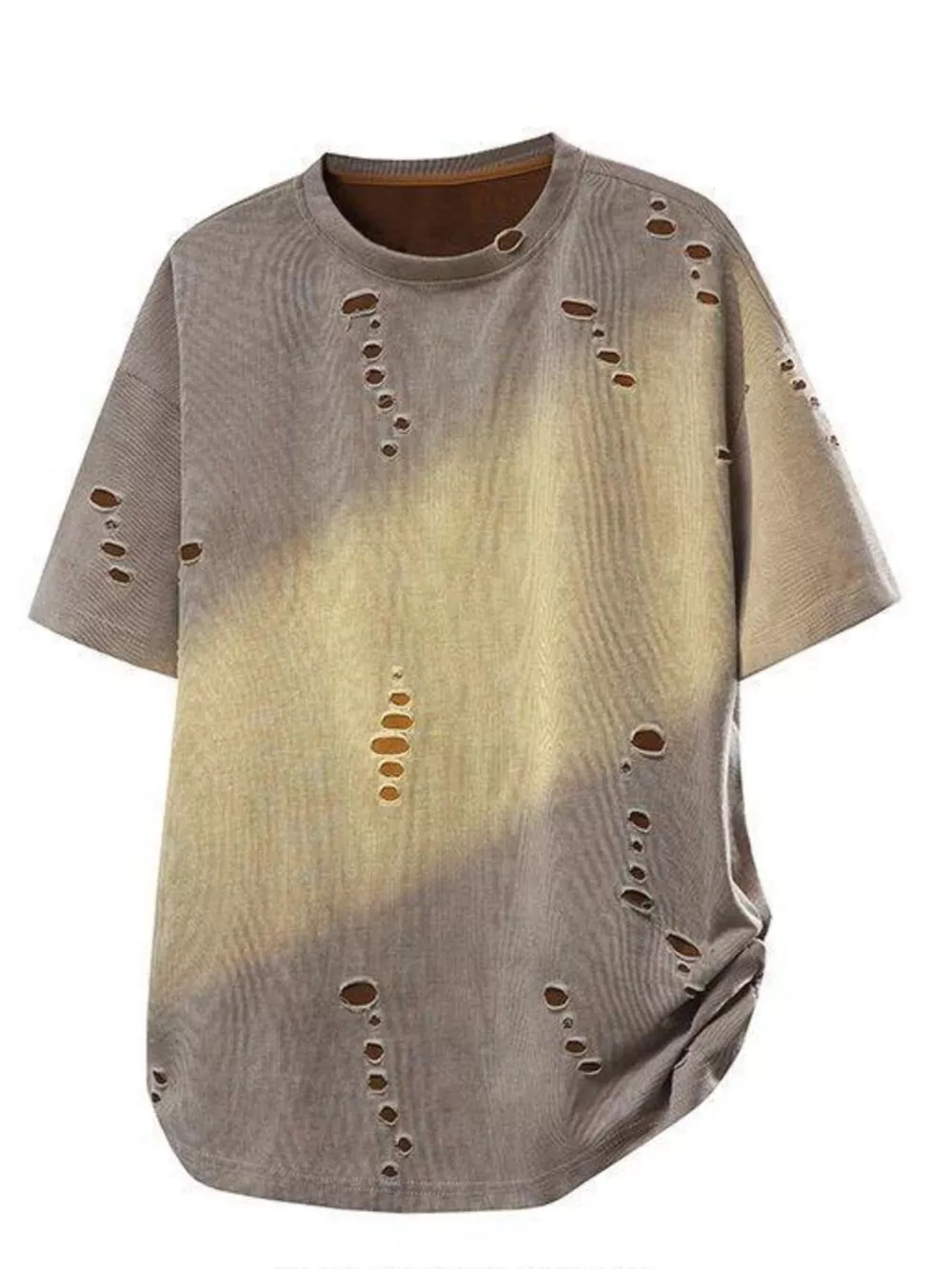 Men's Plus Size Gradient Round Neck T-Shirt, image 3