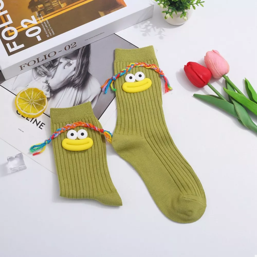 Cartoon Ribbed Knit Crew Socks, image 18
