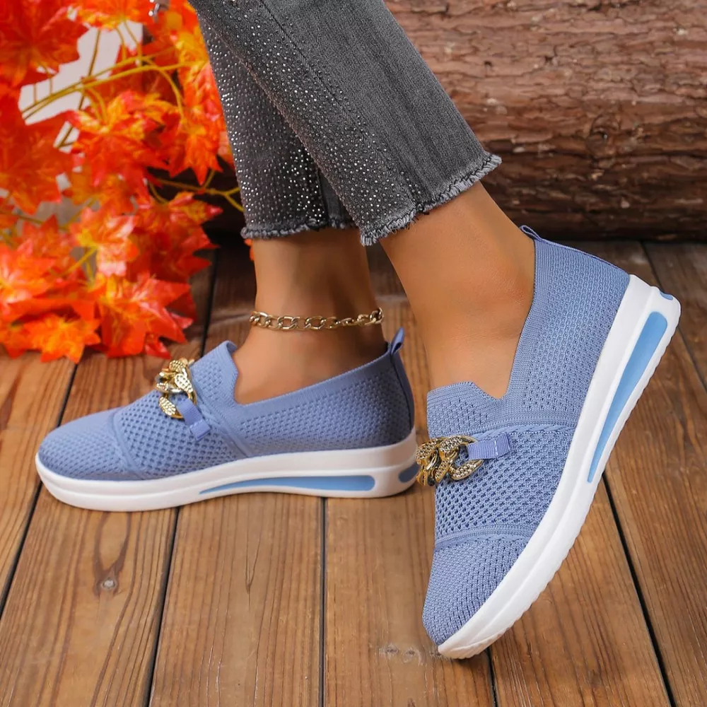 Chain Detail Round Toe Slip-Ons, image 15