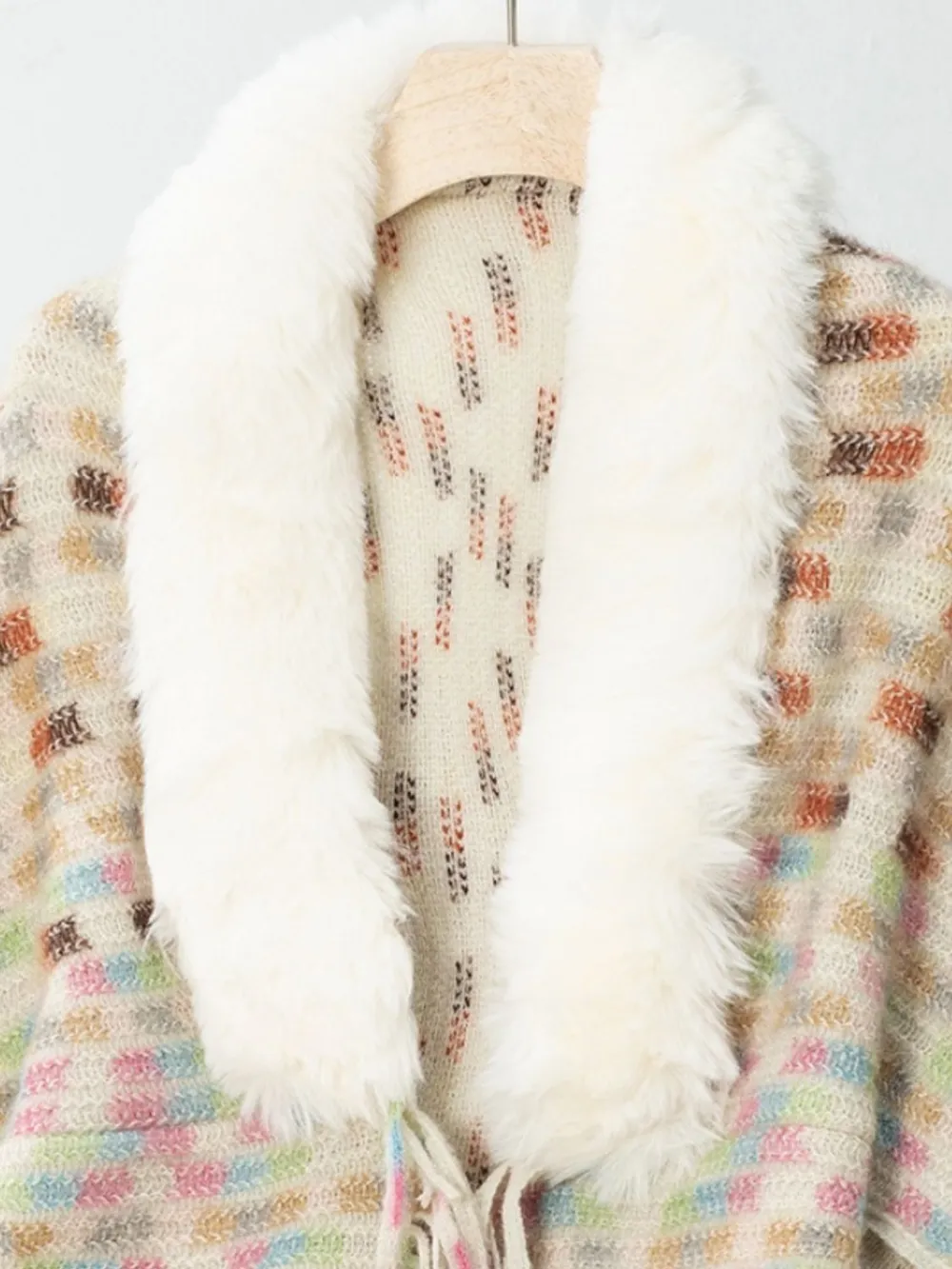 Fringe Fuzzy Open Front Poncho, image 11