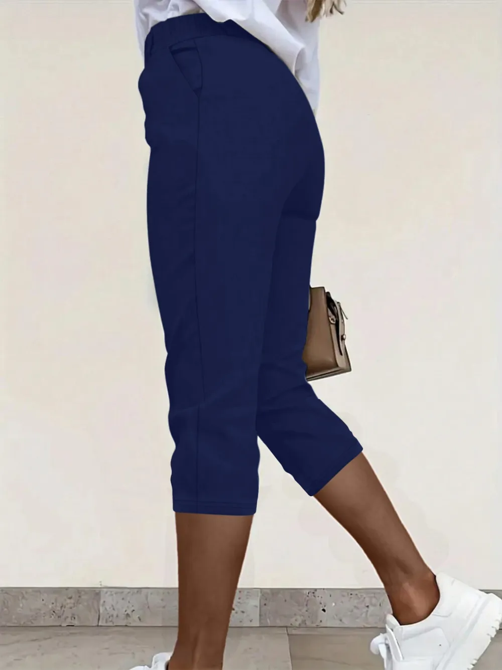 Pleated Detail Pants with Pockets, image 32