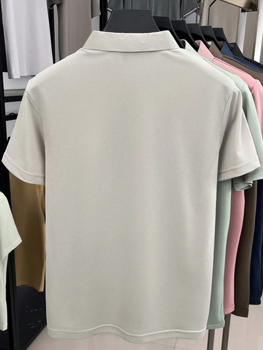Men's Plus Size Button Detail Short Sleeve Polo, image 3