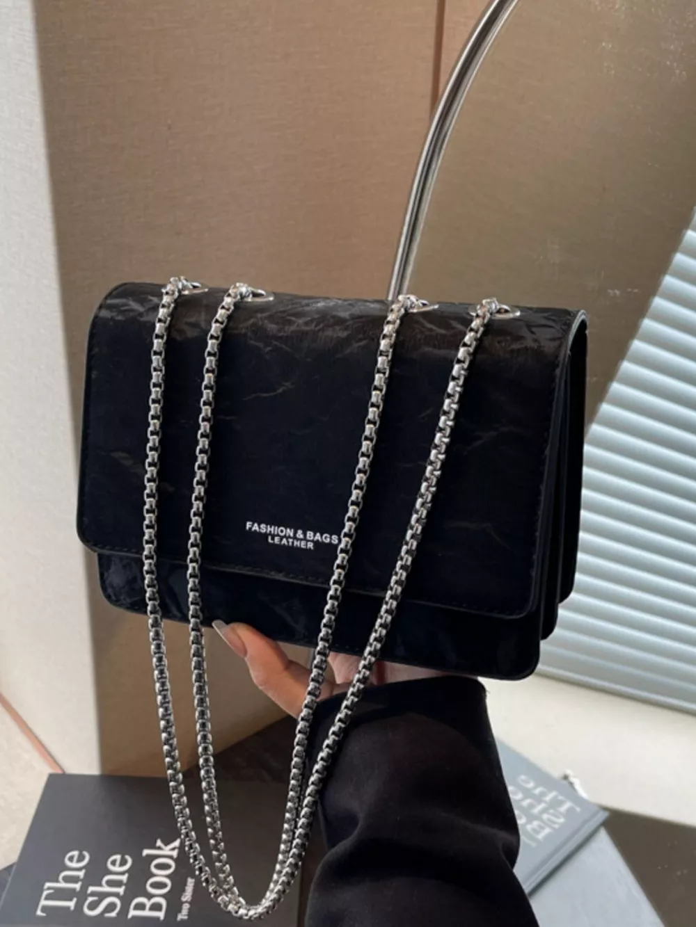 Texture Chain Shoulder Bag, image 3