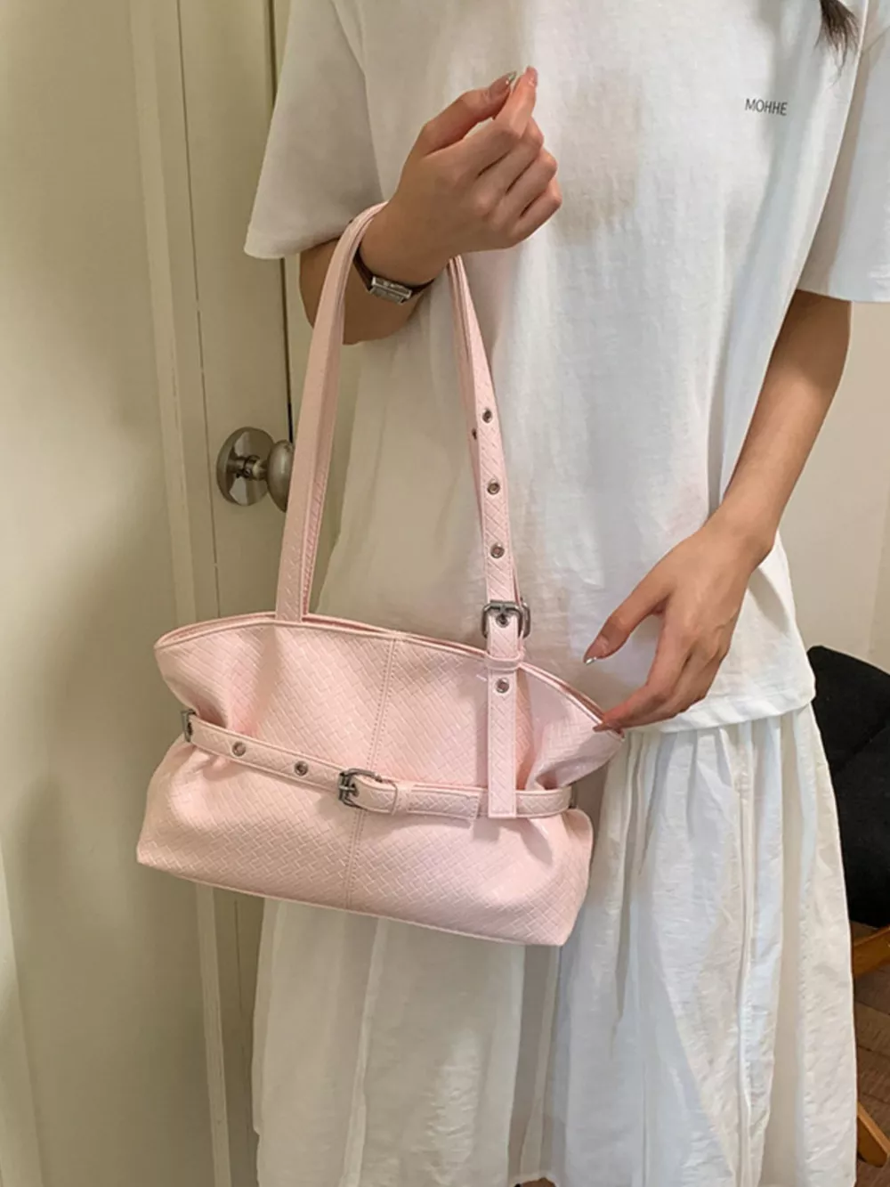Buckle Detail Shoulder Bag, image 9
