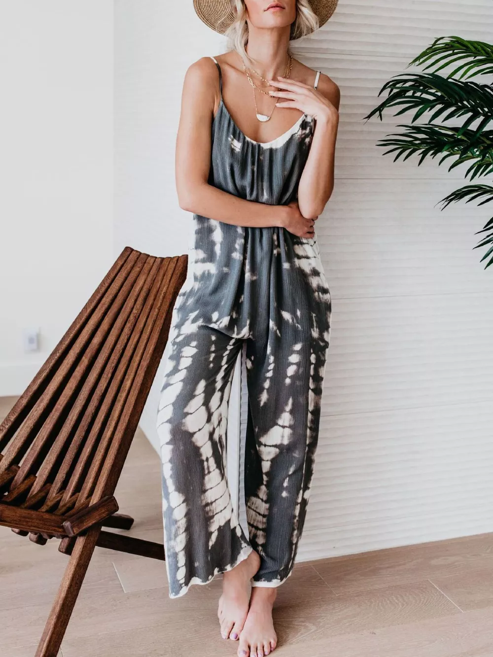 Full Size Tie-Dye Wide Leg Jumpsuit Plus Size, image 18