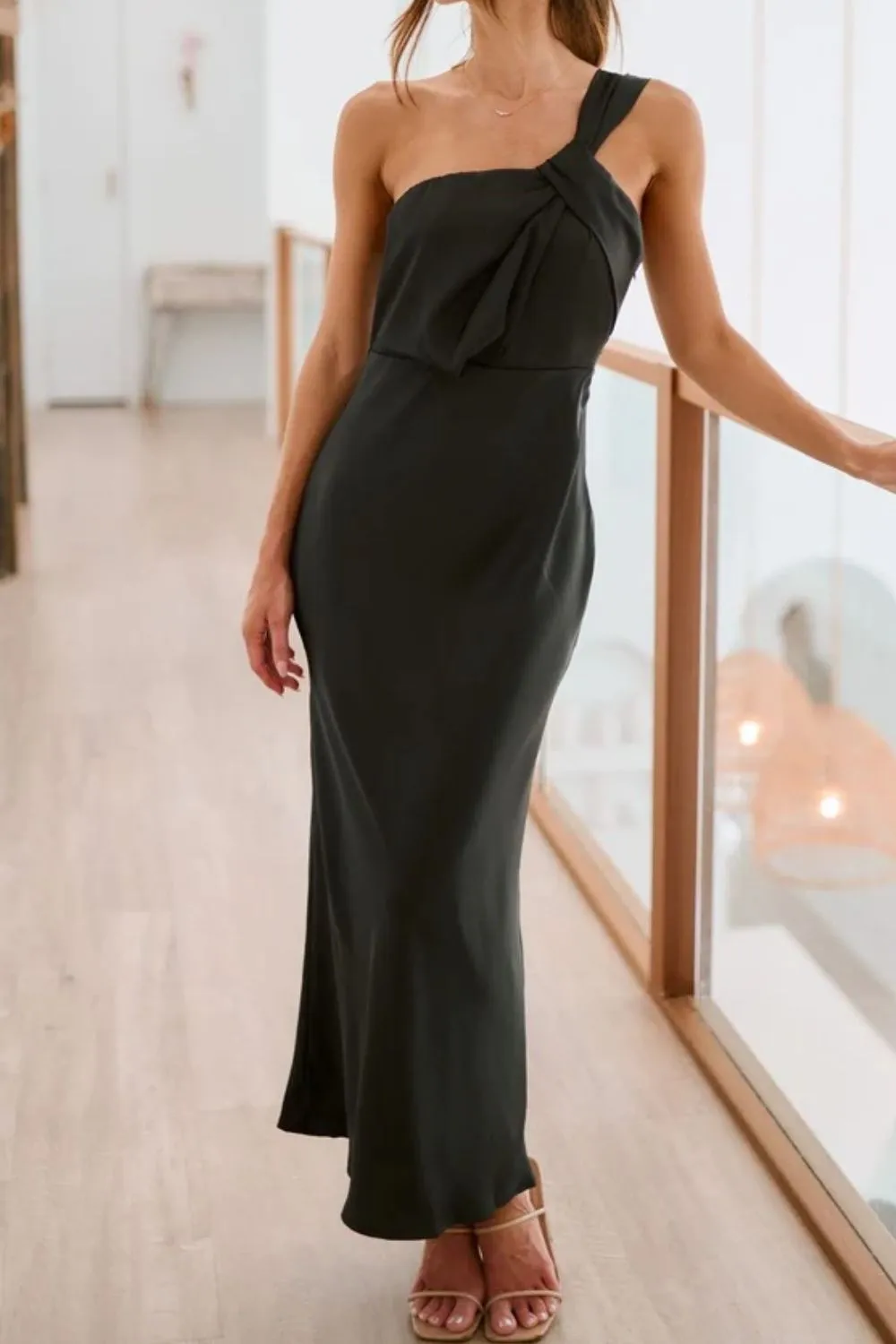 Single Shoulder Sleeveless Maxi Dress, image 6