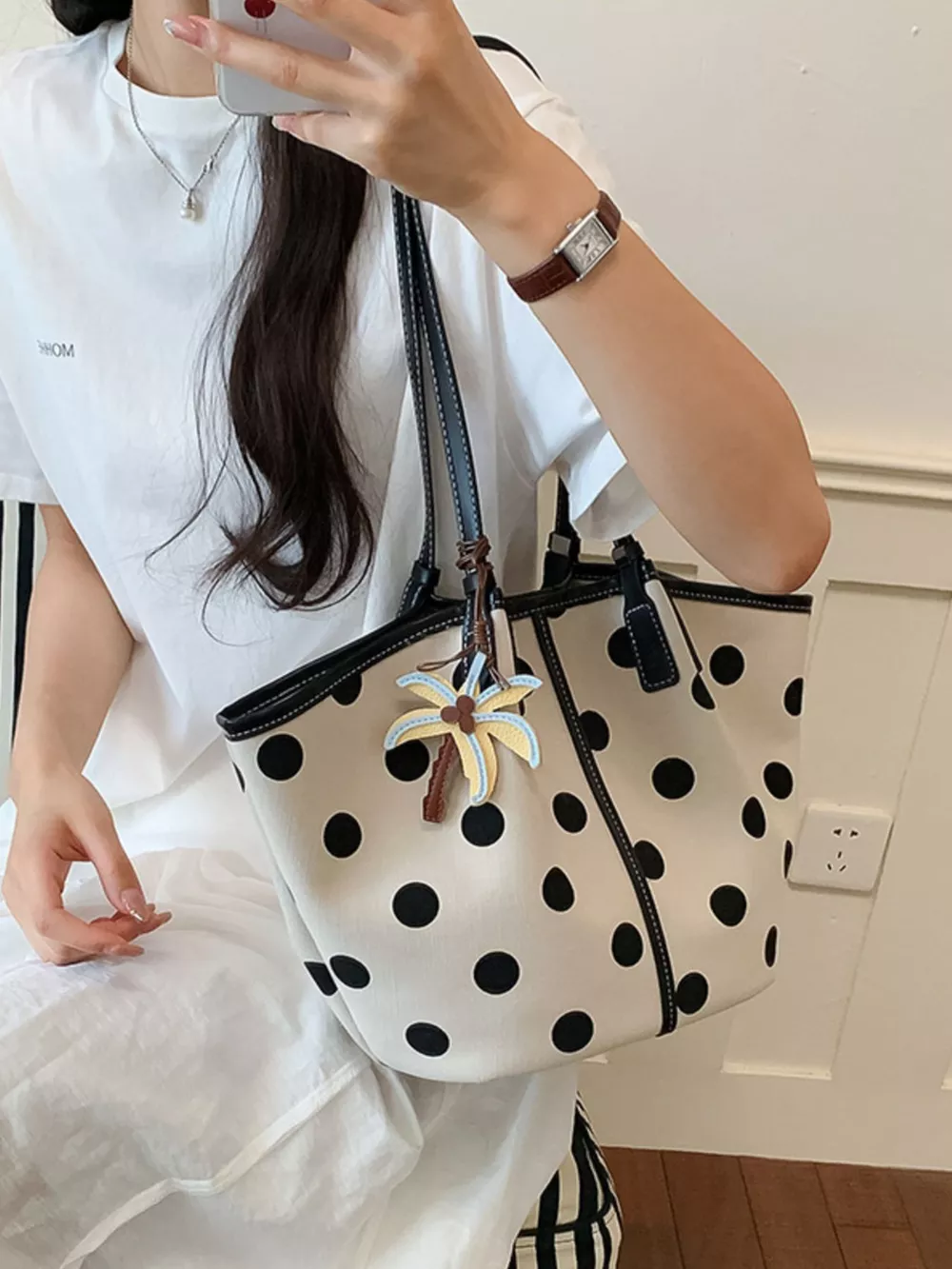 Polka Dot Shoulder Bag, image 7
