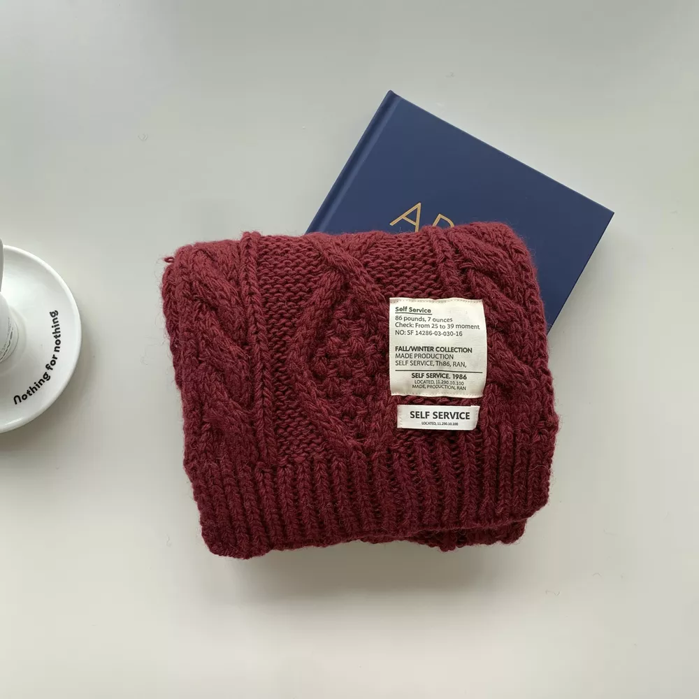 Chunky Cable Knit Scarf, image 10