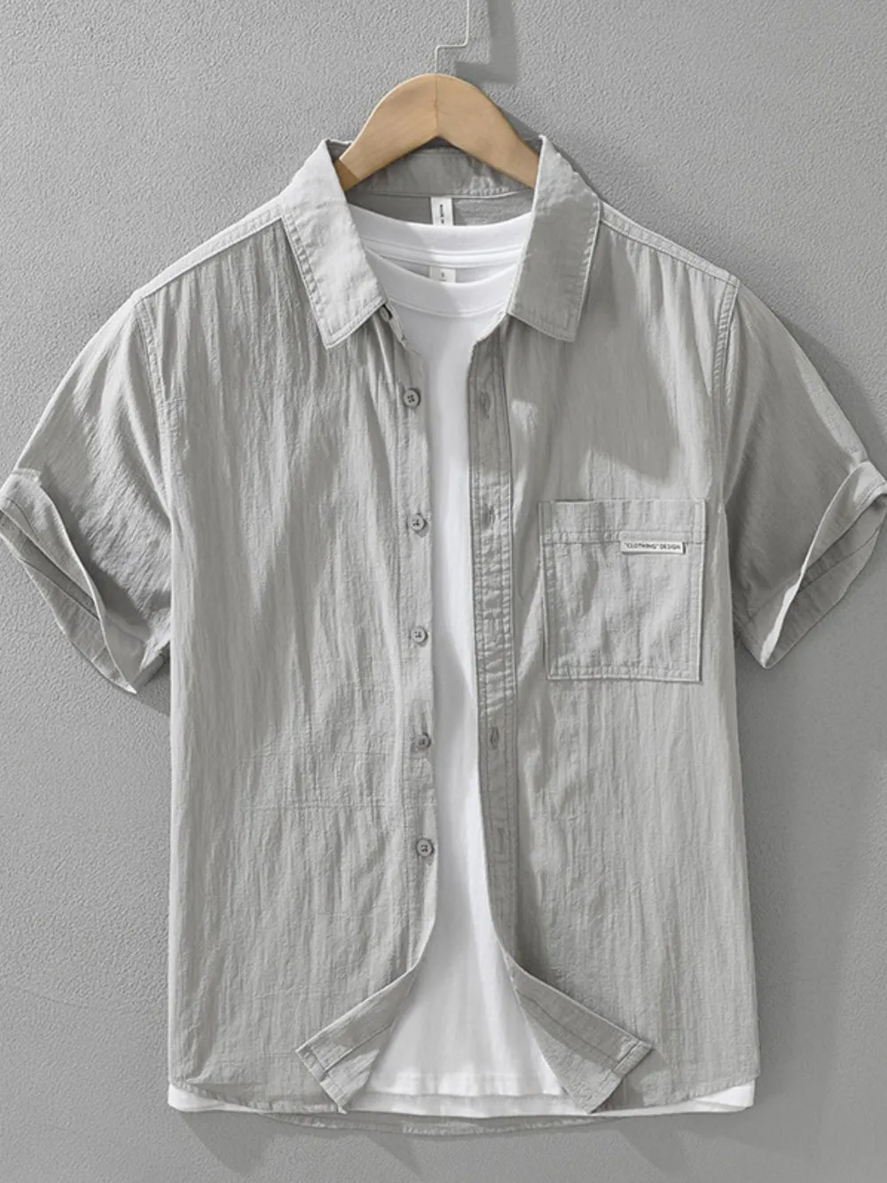 Men's Plus Size Button Up Short Sleeve Shirt, image 7